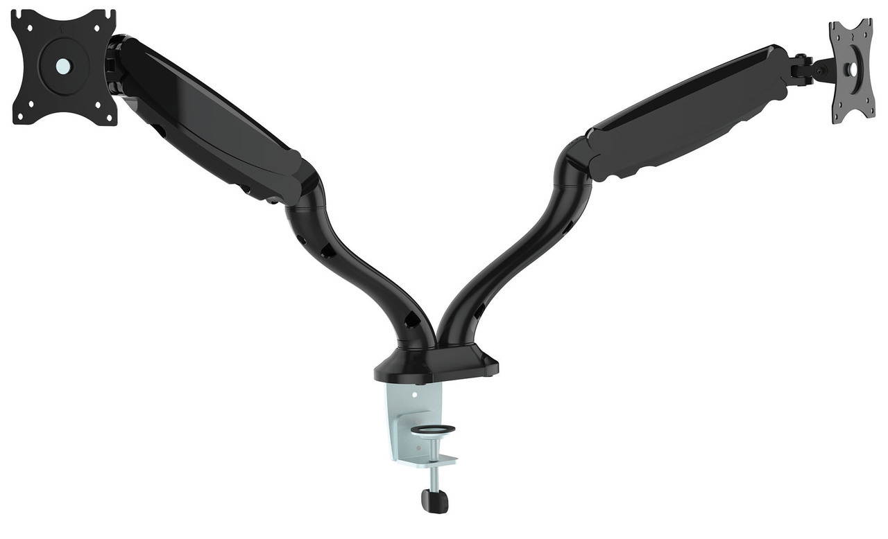 Impact Mounts DUAL ARM TV LCD MONITOR DESK MOUNT BRACKET ARTICULATING UP DOWN IN OUT SWIVEL (IMLDT09-C024)