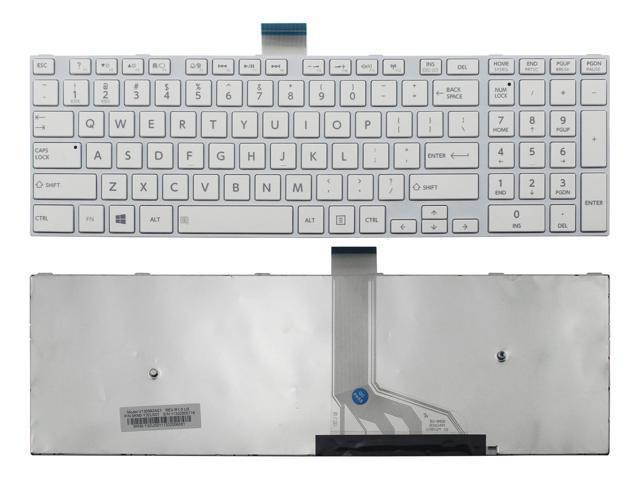 New laptop replacement keyboard for Toshiba  Satellite C50-A C50D-A C50DT-A C50T-A US layout White color with White frame