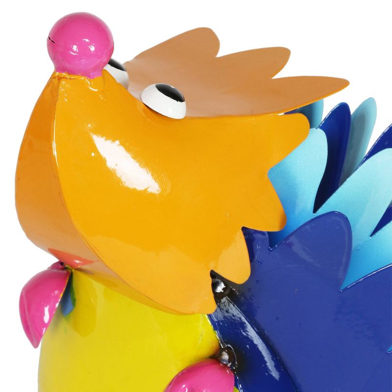 9.65" Metal Colorful Hedgehog - Exhart