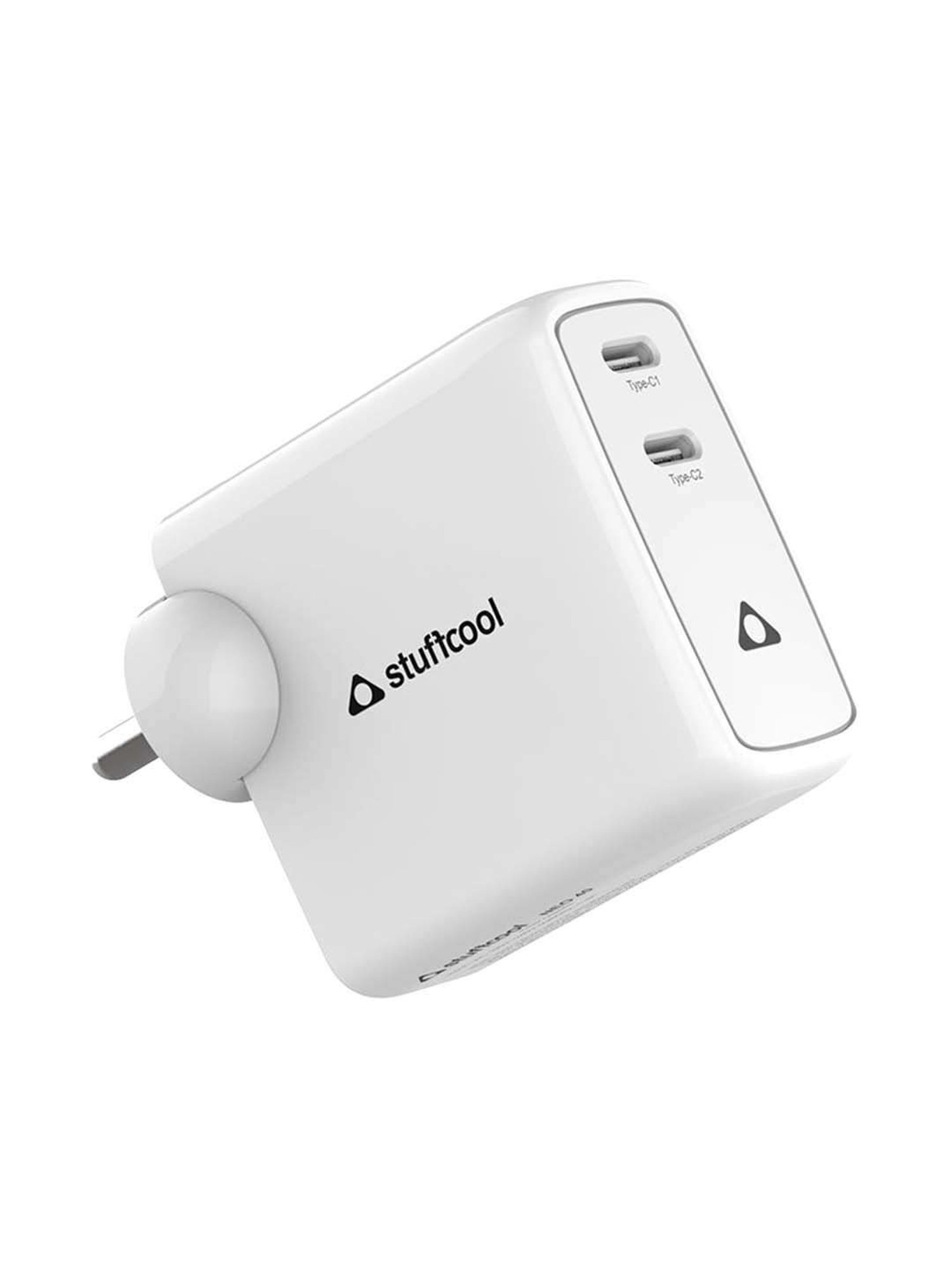 Stuffcool WCNEO45-WHT 45W Dual Type C Wall Charger (White)