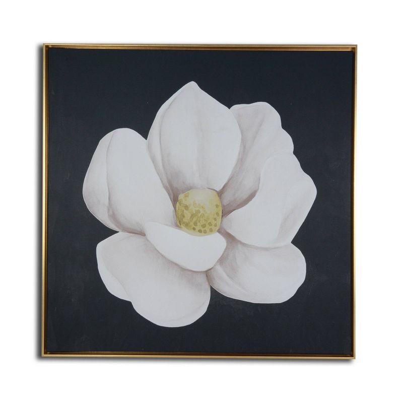 29" x 29" Magnolia Floating Framed Wall Canvas White - Gallery 57