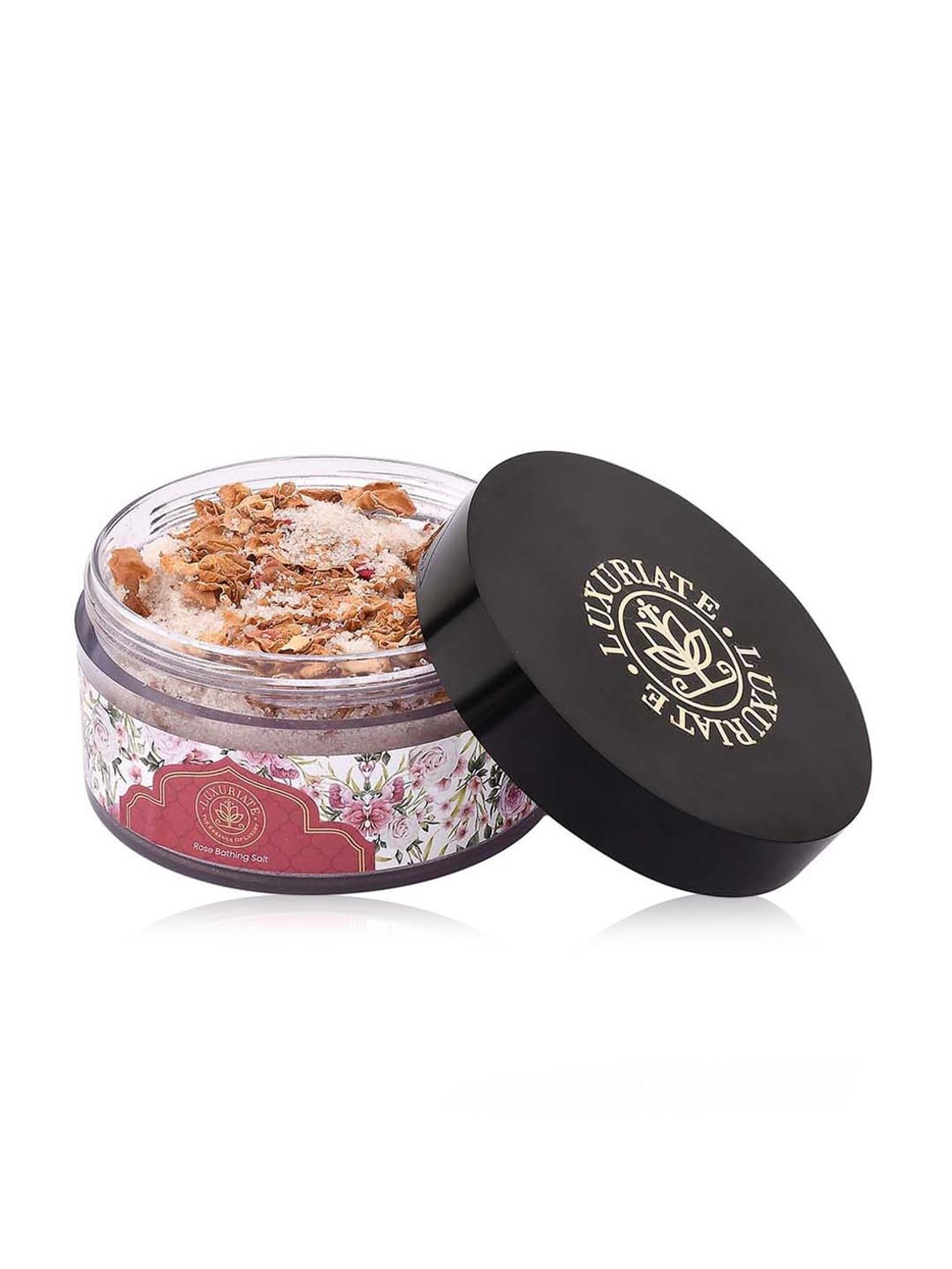 Luxuriate Natural and Mineral Rich Rose Scented Bath and Foot Spa Bathing Salt - 150 gm