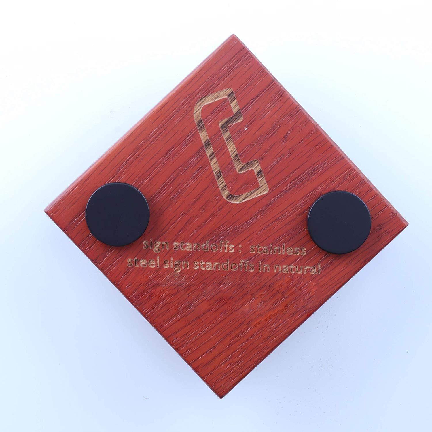 Malleable,Sign Standoff 1"x 1",Black Aluminum, for Acrylic,Glass,PVC,Glass Panel,Wood,Pack of 4