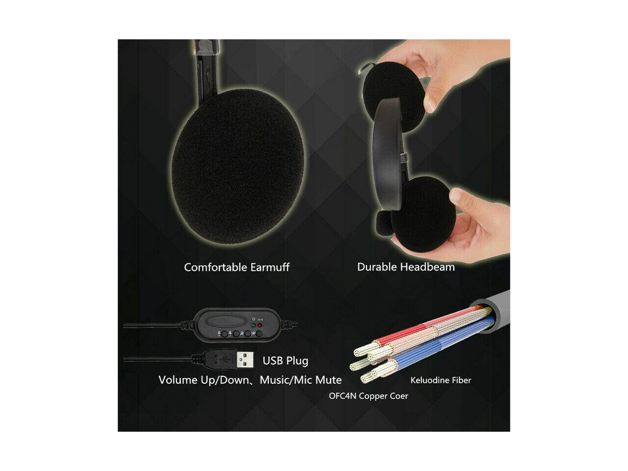 SY440MV Headset Telephone Headset with Noise Cancelling Microphone Compatible Plus Extra 3.5mm Connector