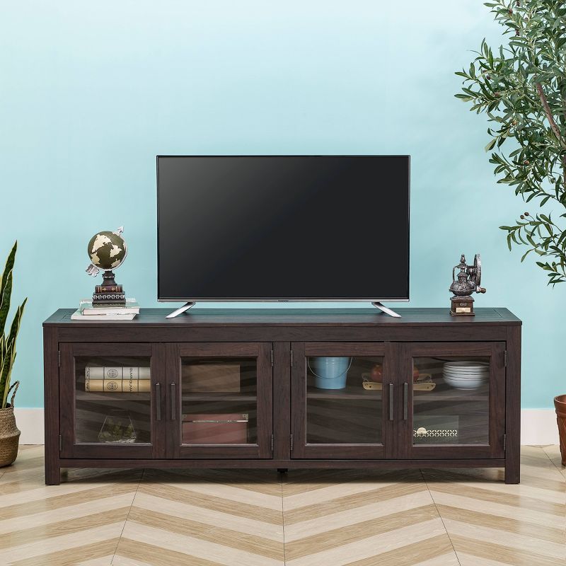 TV Stand for TVs up to 80" Dark Driftwood - Home Essentials
