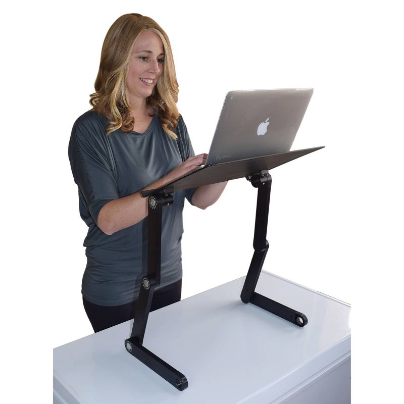 Workez Professional Adjustable Laptop Stand & Lap Desk Black - Uncaged Ergonomics