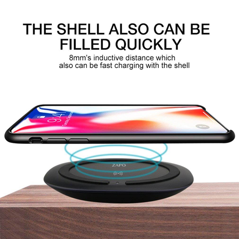 ZAPO W5-E Qi Wireless Fast Charger Universal Slim Phone Charger Charging Pad