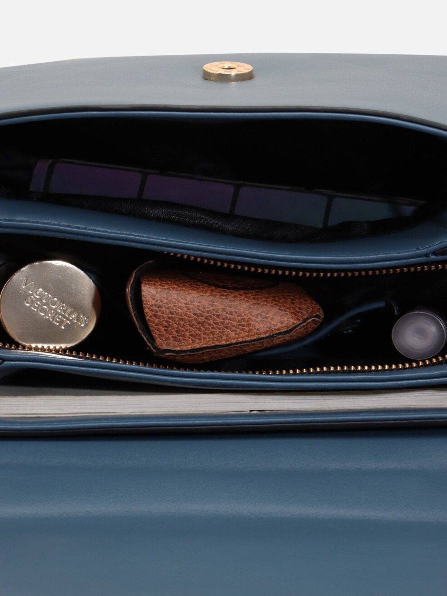 Allen Solly Blue Solid Medium Handbag