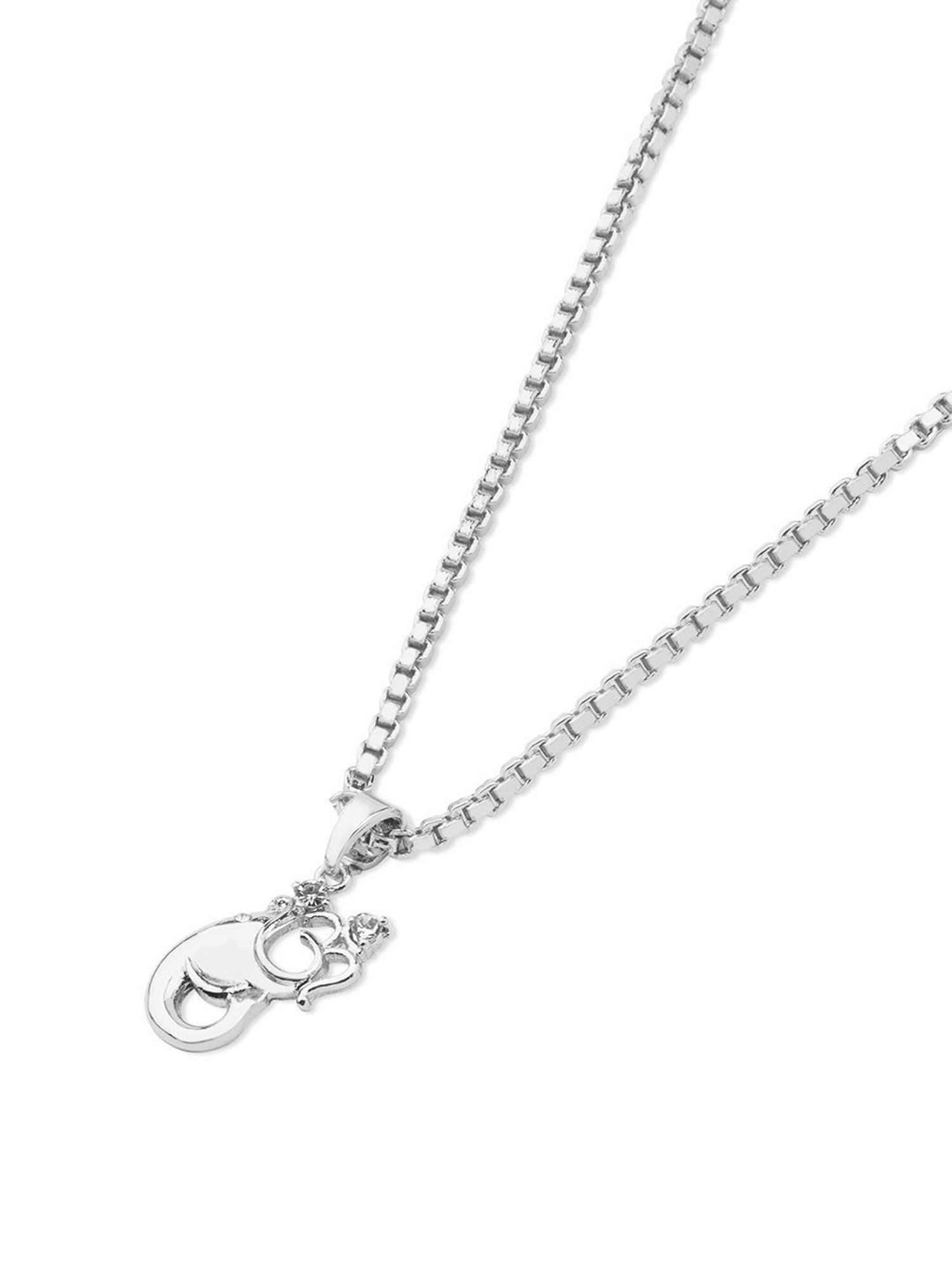 The Bro Code Silver-Plated OM Ganesh Pendant Necklace for Men