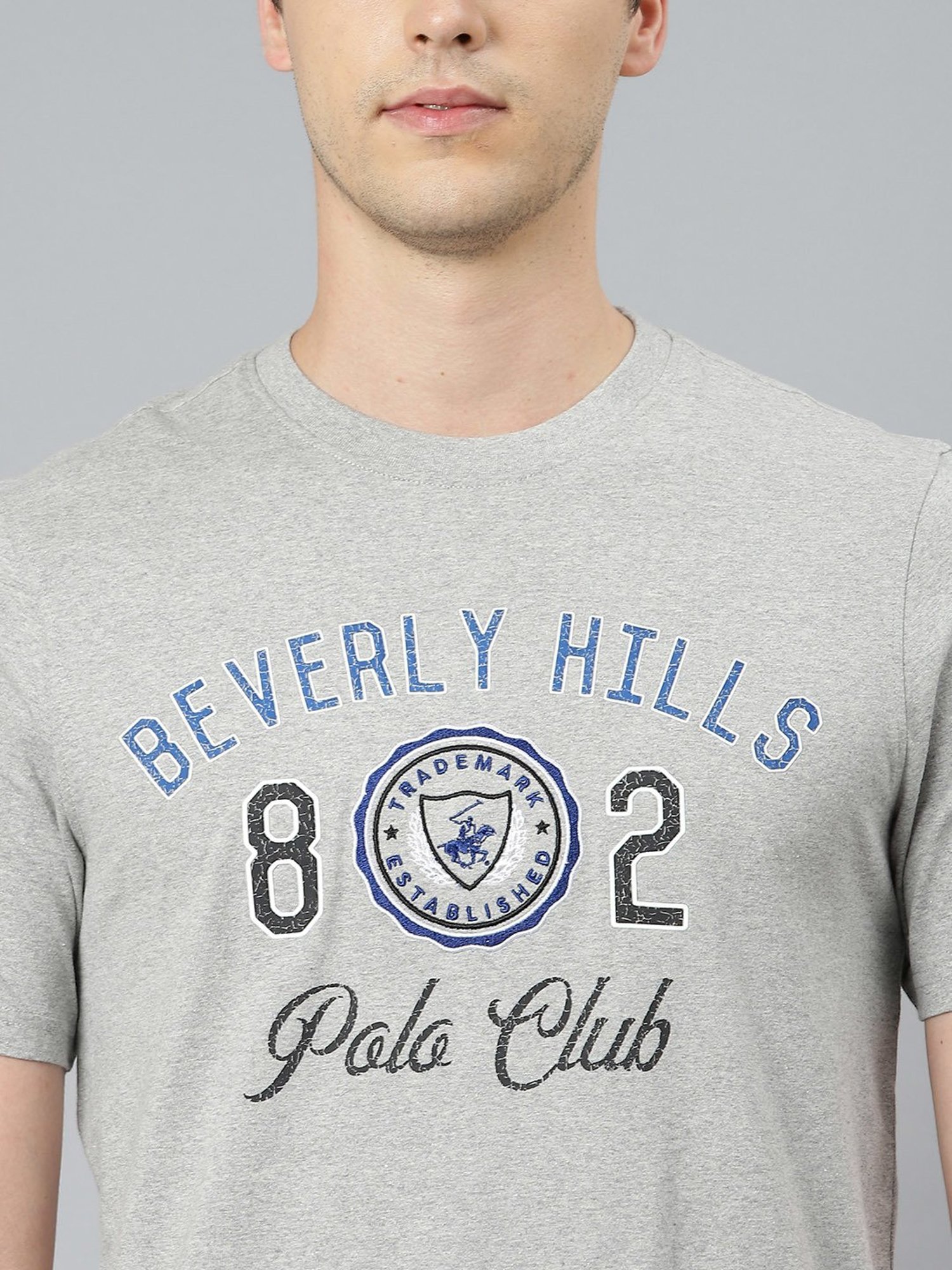 Beverly Hills Polo Club Grey Crew T-Shirt