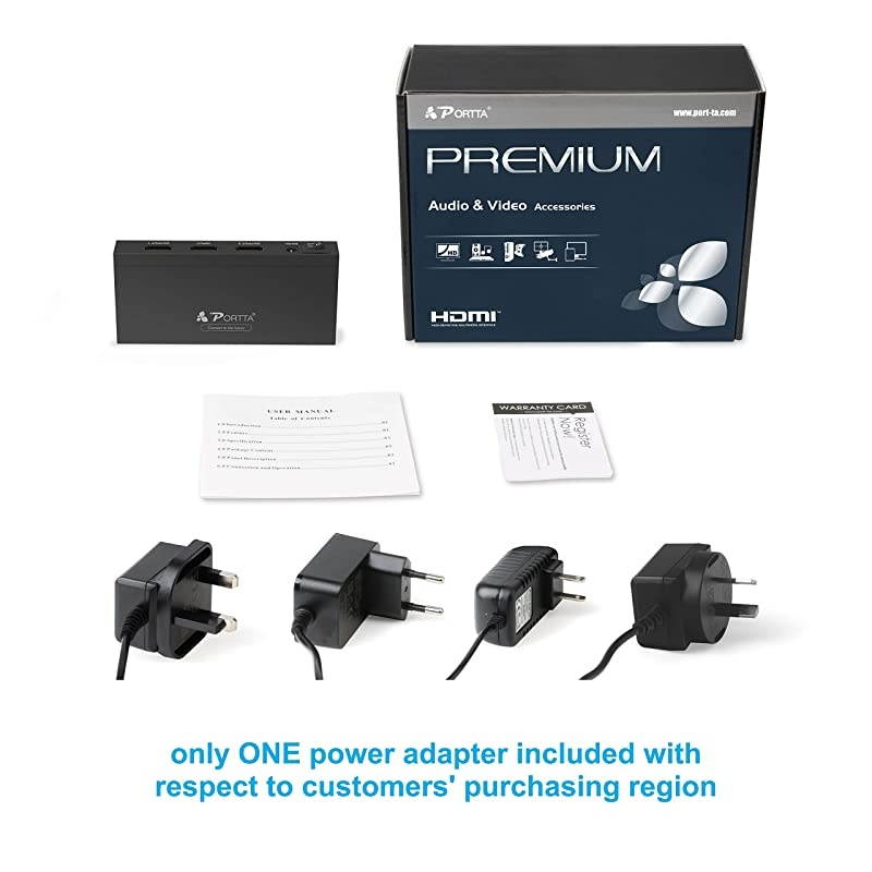 Premium HDMI Splitter 1X2 2 Port V2.0 with HDCP Key 4Kx2K@60Hz with EDID HDCP2.2