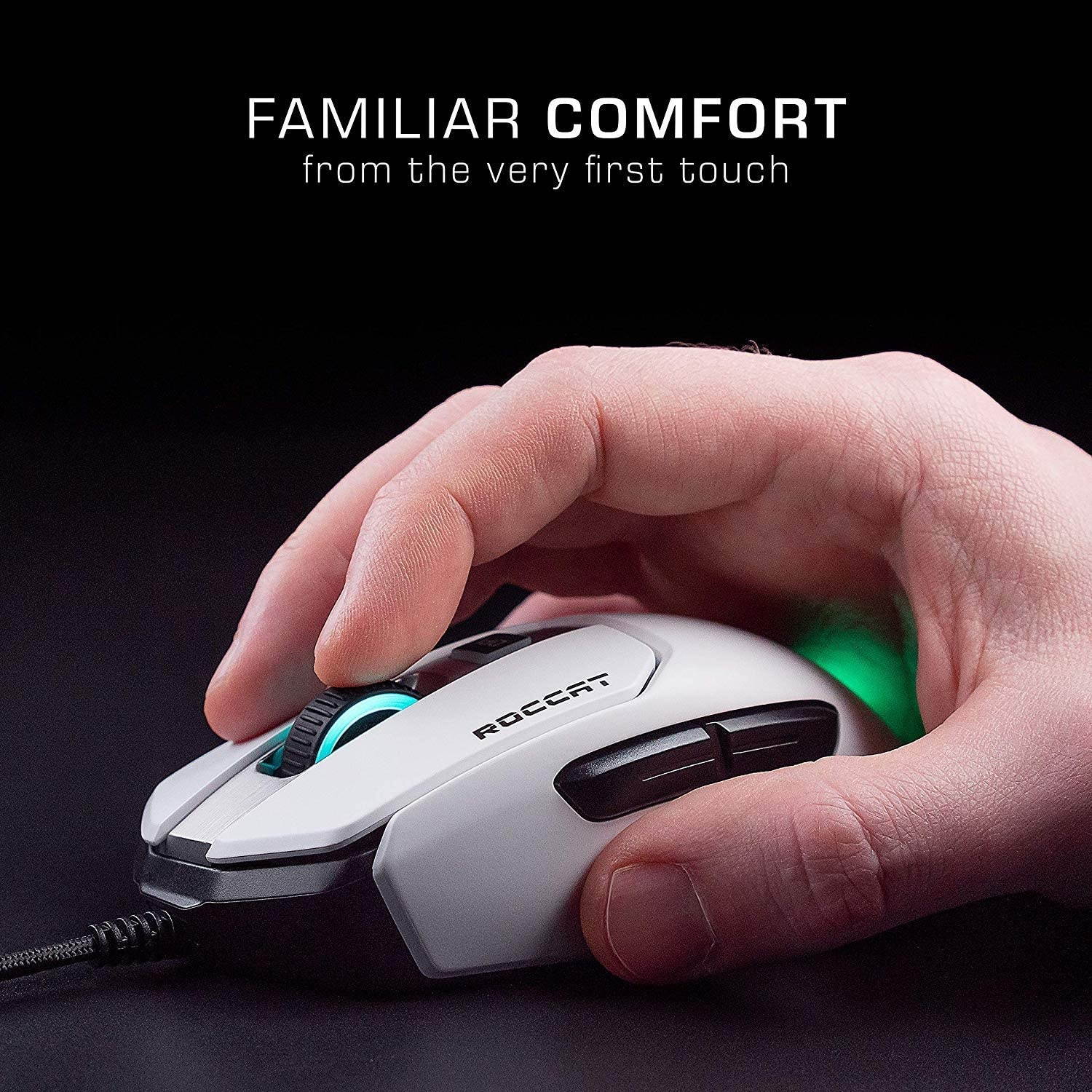 ROCCAT Kain 122 AIMO RGB PC Gaming Mouse - White