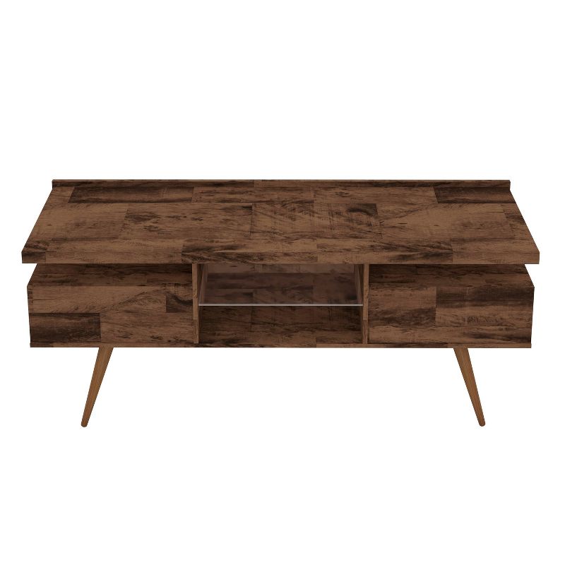 Wooden Entertainment TV Media Stand with 4 Open Compartments for TVs up to 60" Brown - The Urban Port