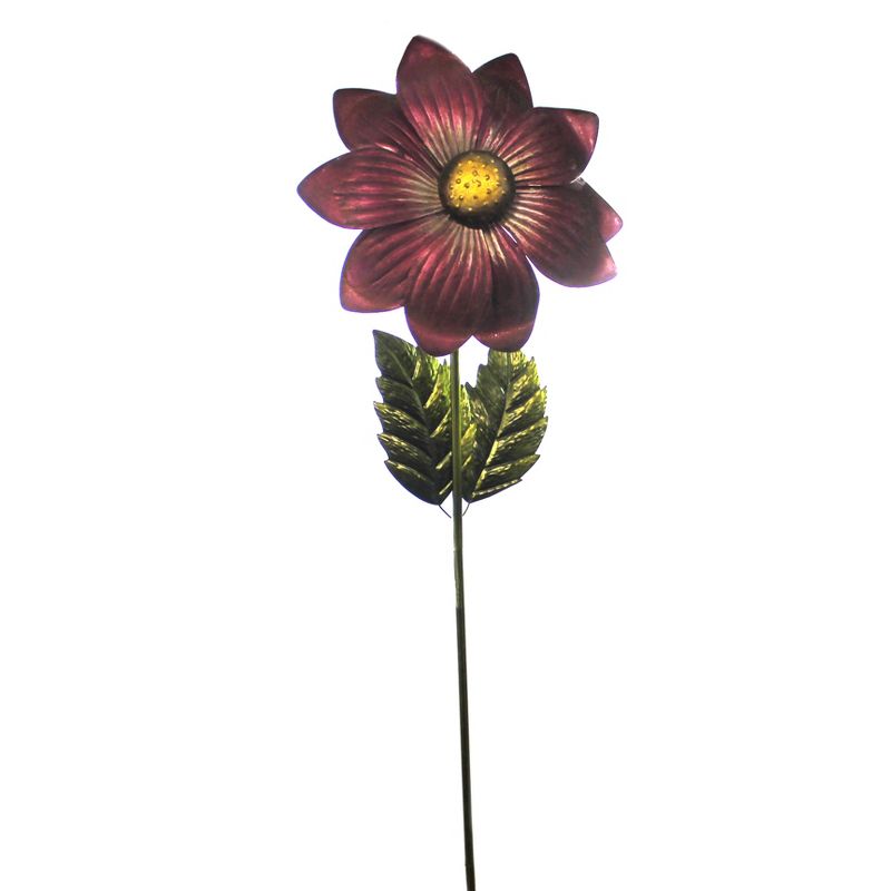 Home & Garden 60.0" Giant  Flower Stake Magenta Hand Painted Textured Regal Art & Gift  -  Decorative Garden Stakes