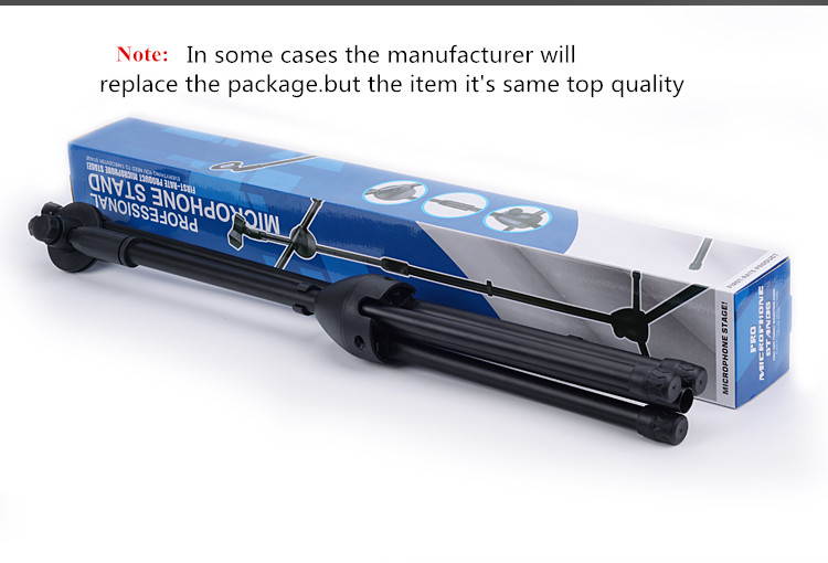 Professional NB-107 Microphone Stand Metal Dual Microphone Holder Tripod Adjustable Double-headed Clip Telescopic Boom Support