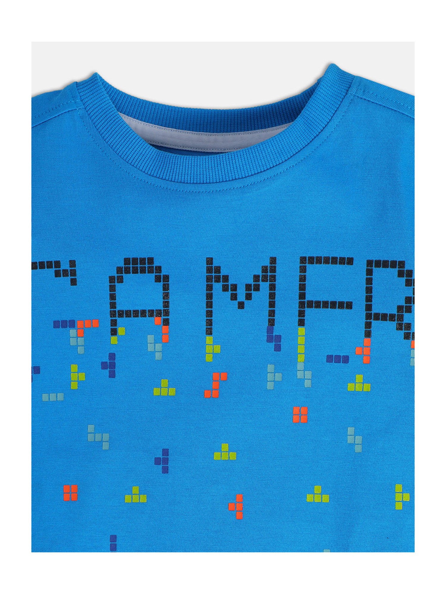 MINIKLUB Boys Blue Printed T-Shirt