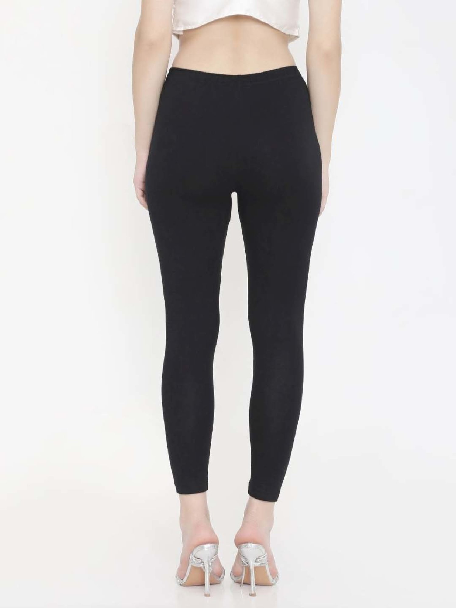 FEELINGS Black Plain Leggings