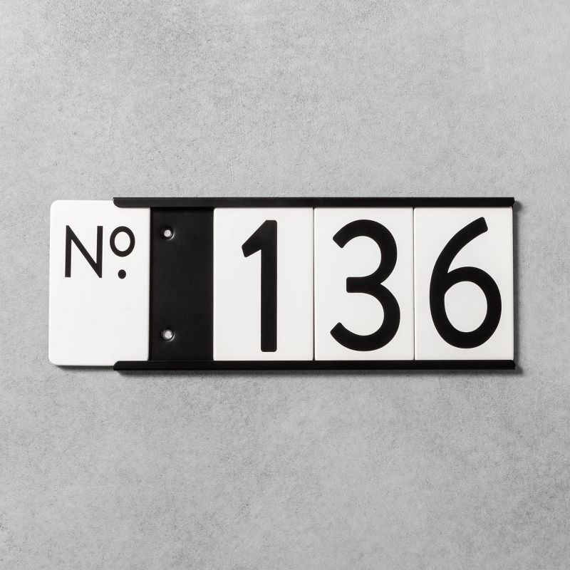 House Numbers Mounting Plate Black 4 Spaces - Hearth & Hand™ with Magnolia