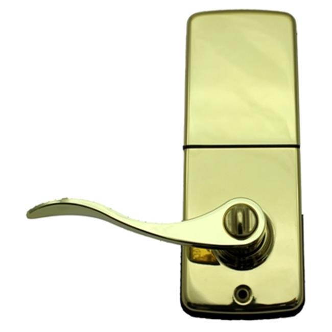 Lockey E-985-BB-R E Digital Keyless Electronic Lever Lock Remote Capable - Bright Brass
