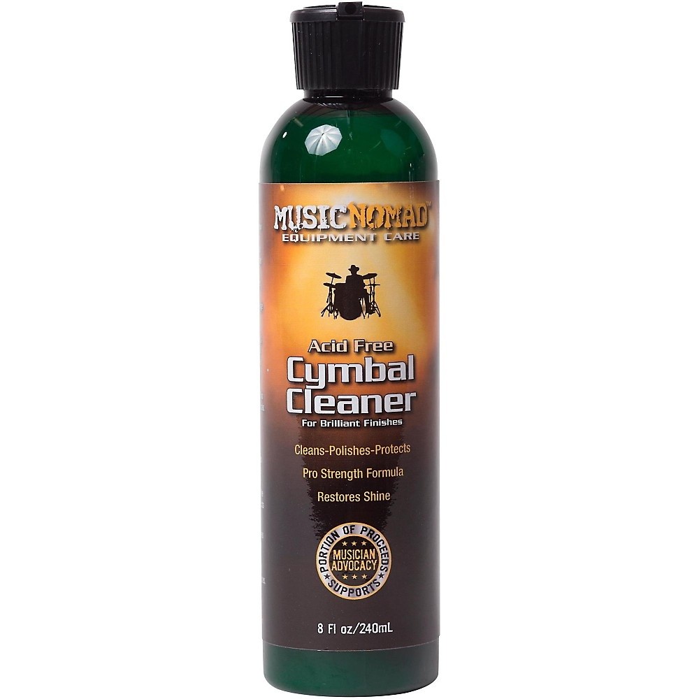 Music Nomad Cymbal Cleaner - Acid-Free Cleaner, Polisher, Protectant for Brilliant Finishes
