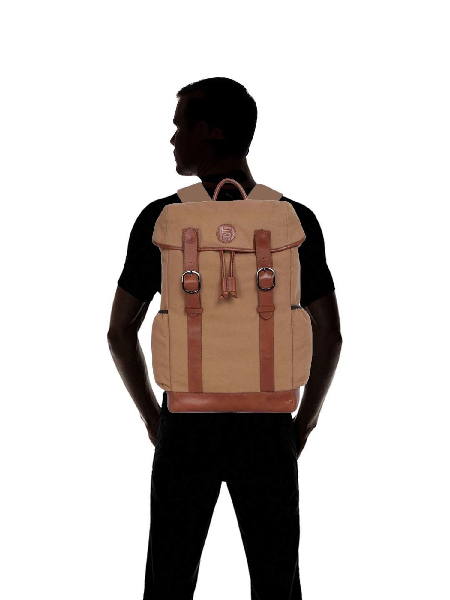 Bagatt Solofra Brown Leather Medium Laptop Backpack