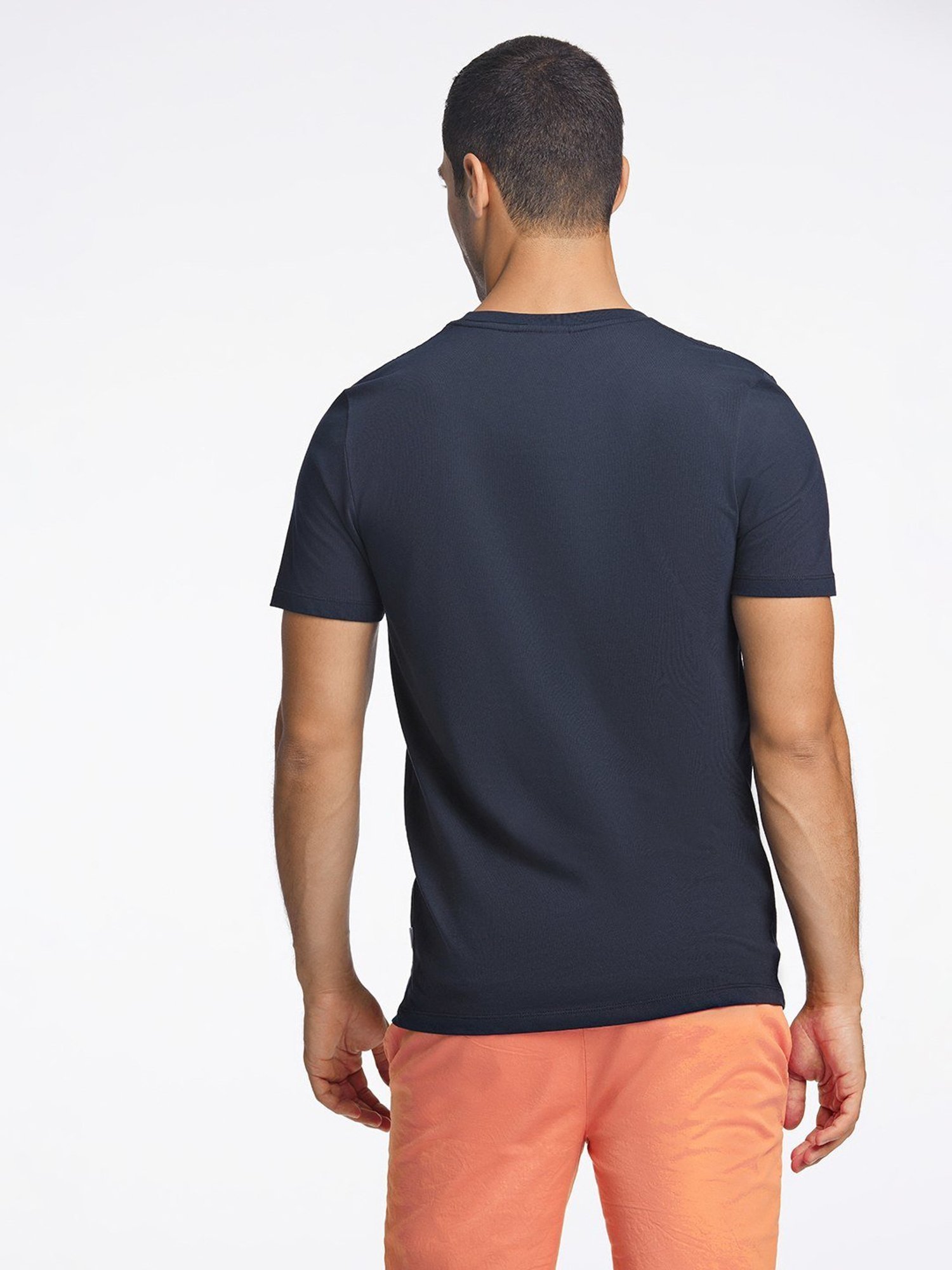 Lindbergh Blue Regular Fit Printed T-Shirt