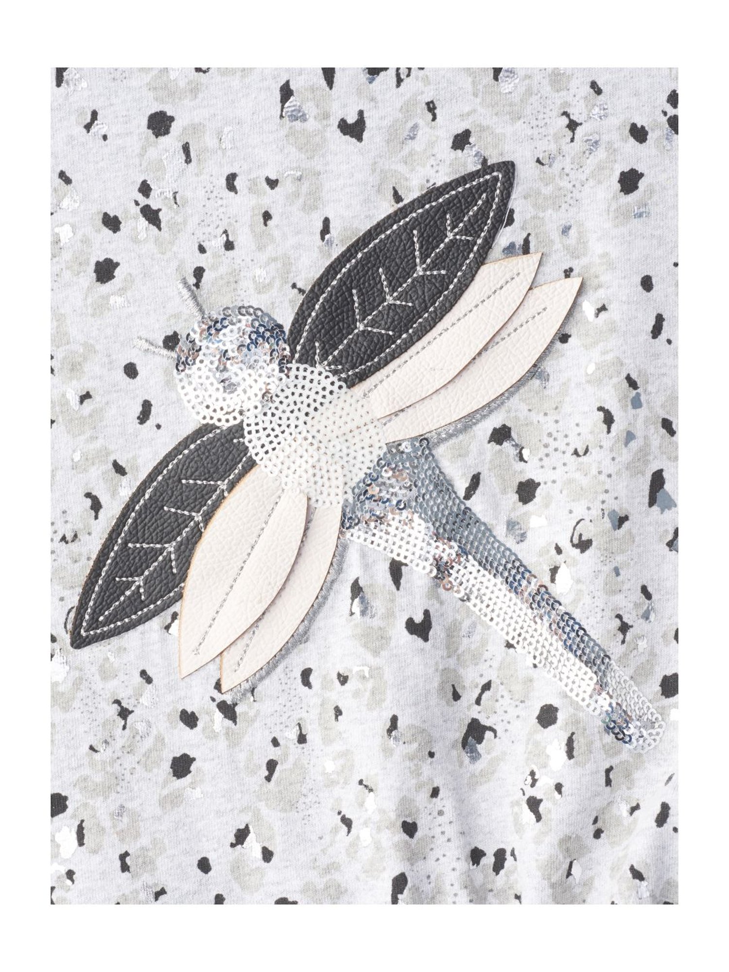 Angel & Rocket Kids Serena Grey Printed Top