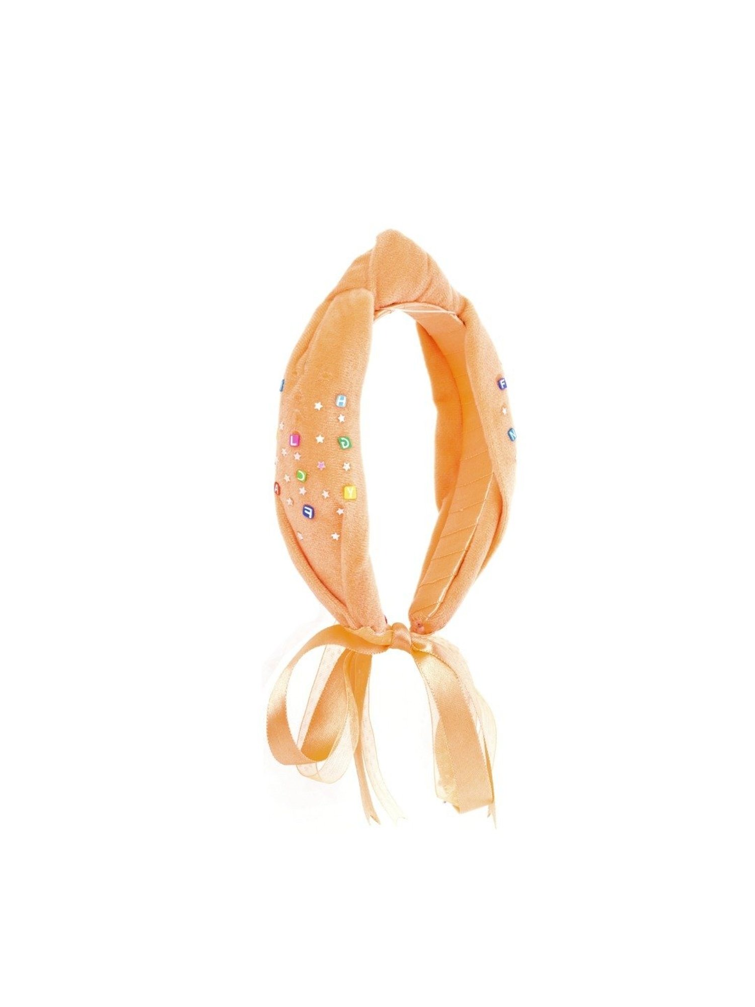 Choko Peach Embellished Hair Band