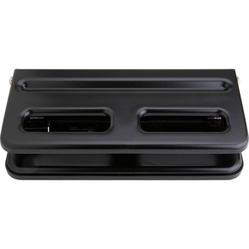 Business Source Heavy-duty 3-hole Punch - Black