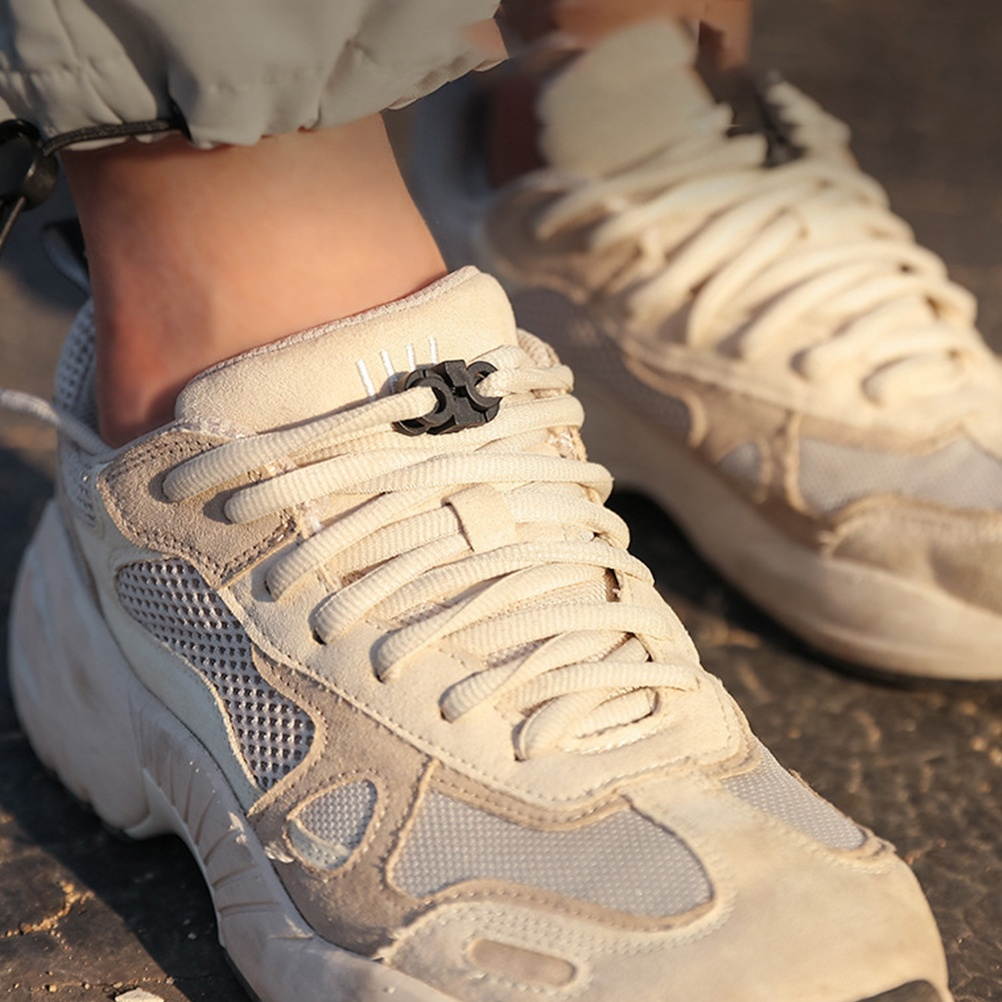 60Pcs Durable Portable Shoes Lace Hooks Parachute Cord Adjustable Buckles for Men