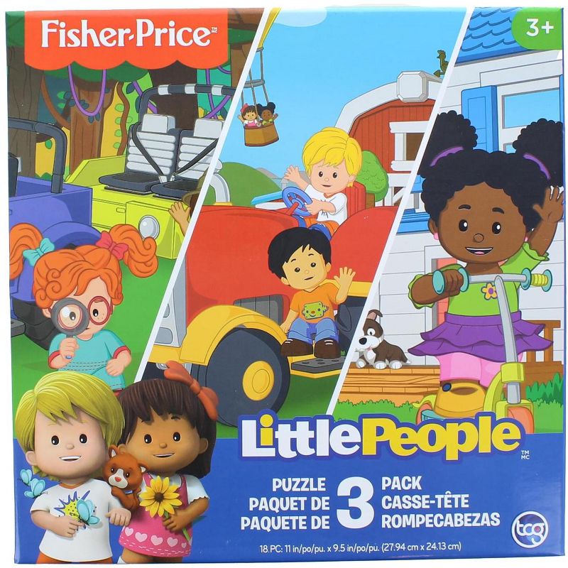 The Canadian Group Fisher-Price Little People 18 Piece Jigsaw Puzzle 3 Pack