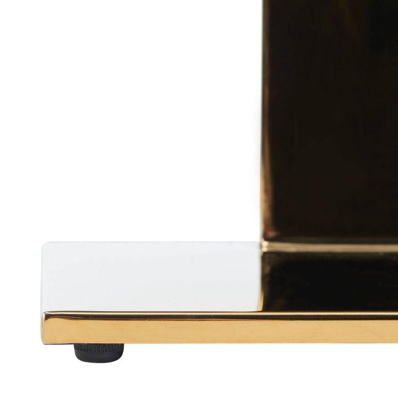 Mars Acrylic Drink Table White/Brass - Safavieh