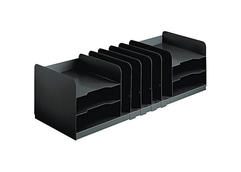 SteelMaster Adjustable Organizer 11 Sections Steel 30 x 11 x 8 1/8 Black 26420HVHABLA
