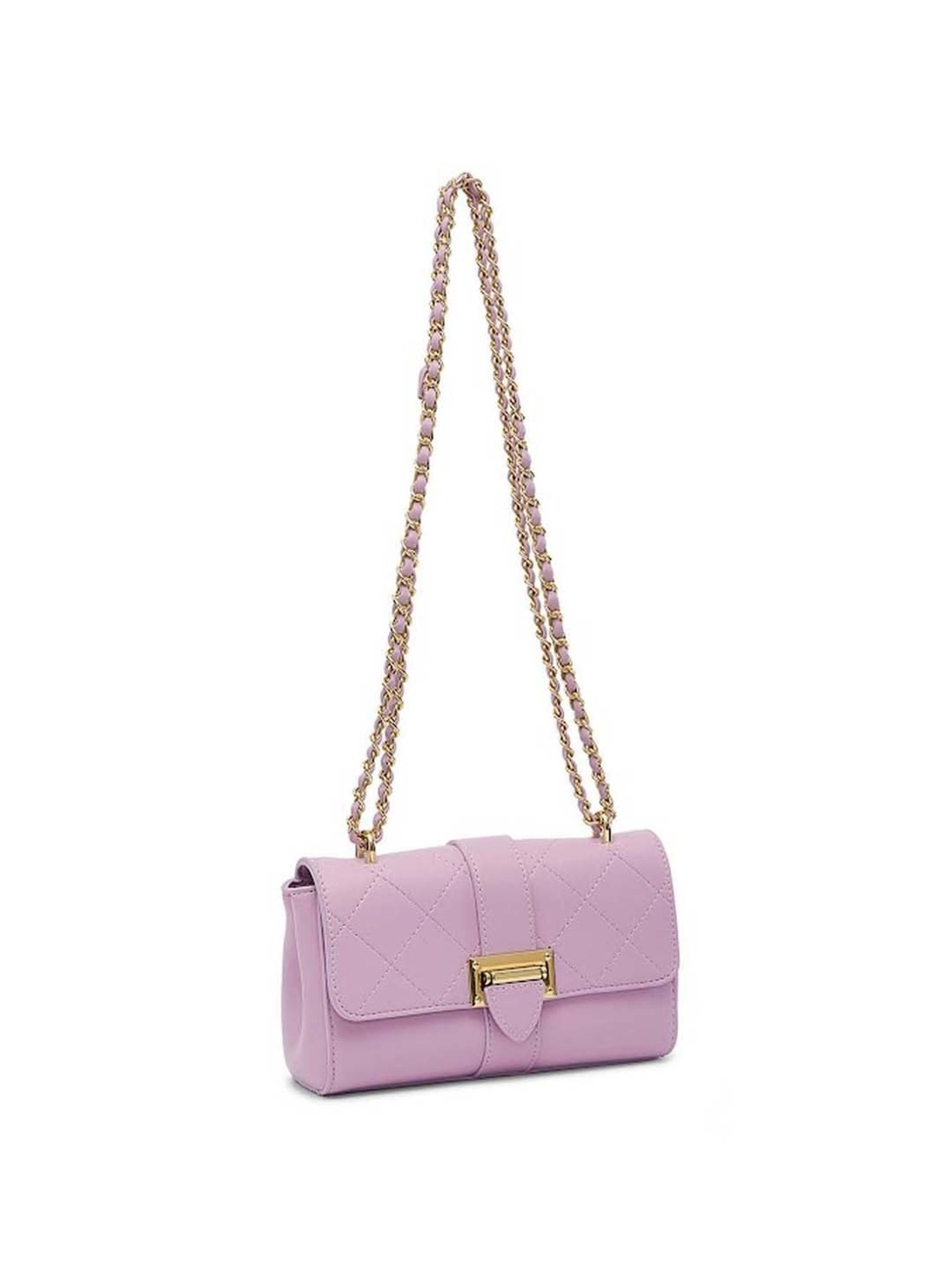 Miraggio Purple Textured Small Sling Handbag