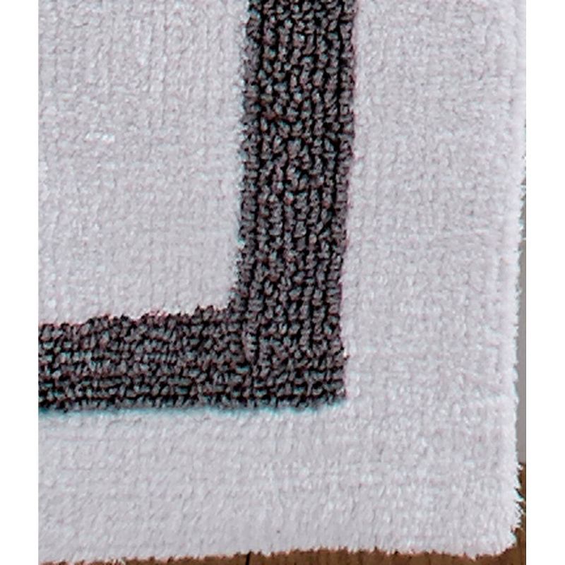 2pc Hotel Collection Bath Rug Set White/Gray - Better Trends