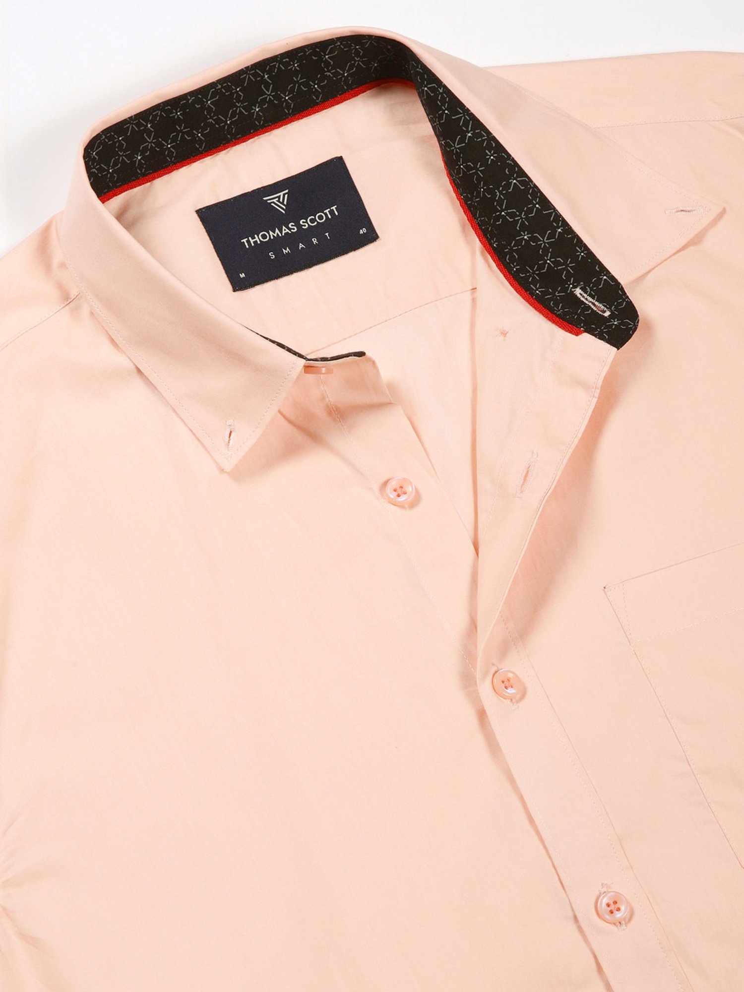 Thomas Scott Light Pink Smart Fit Cotton Shirt