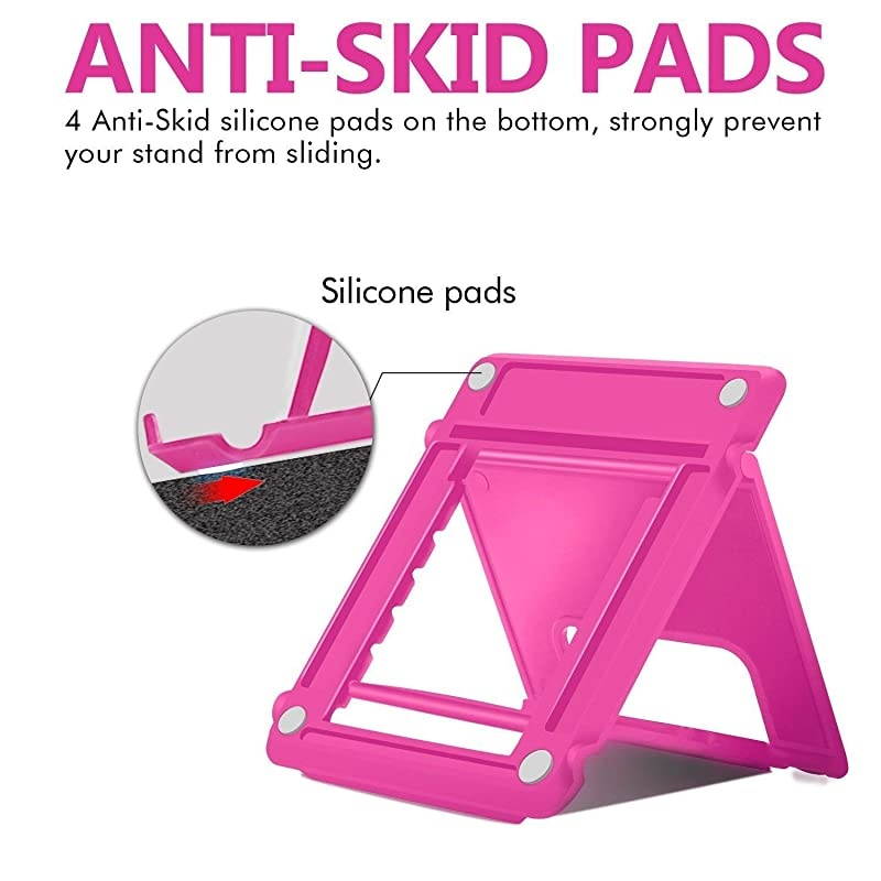 Pack Cell Phone Stands Universal Foldable Tablet Stand MultiAngle Pocket Desktop Holder Cradle Compatible with iPhone 11 Pro Xs Max X 8 7 s Plus All Android Smartphones Tablets 10