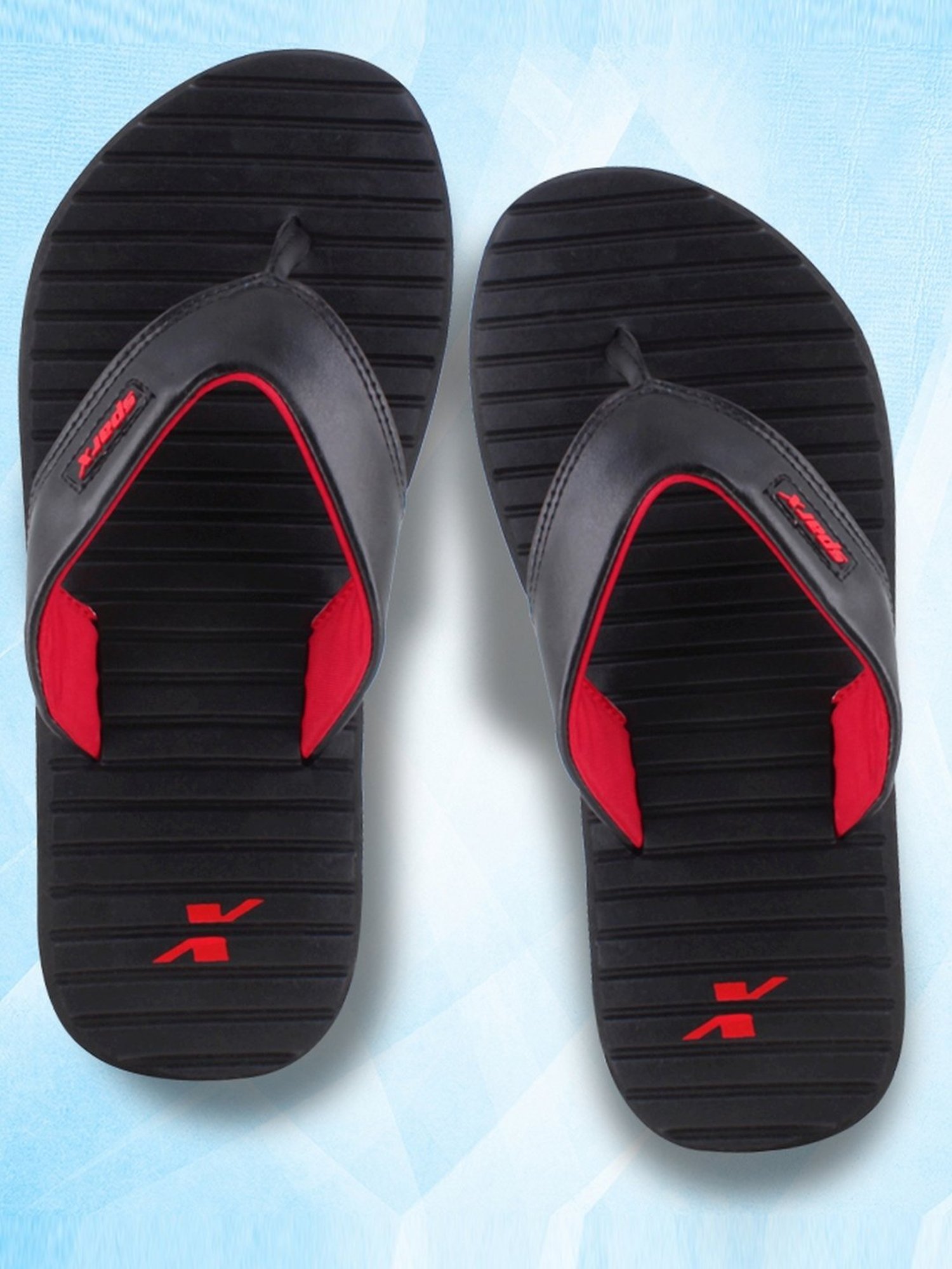 Sparx Men's Black Flip Flops