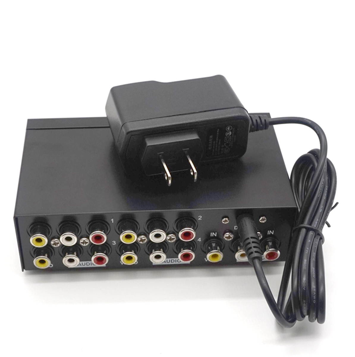 Plugadget 4 Port For AV Video Audio Splitter 1x4 One In Four Out RCA Splitter One For Four For AV Metal Shell