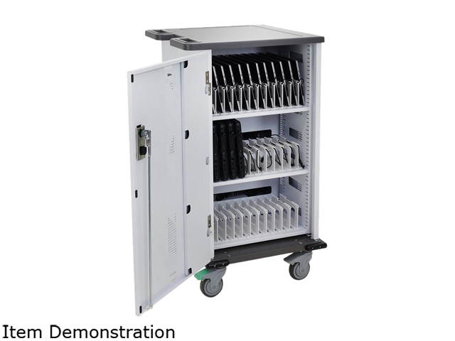 Ergotron YESBASGMPW4 YES Basic 36 Unit Charging Cart - Metallic Gray, Polar White
