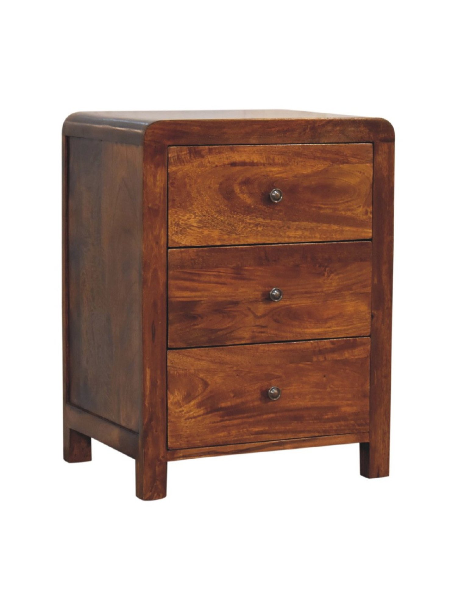 Sleepyhead Ally Teak Brown Sheesham Wood Bedside Table