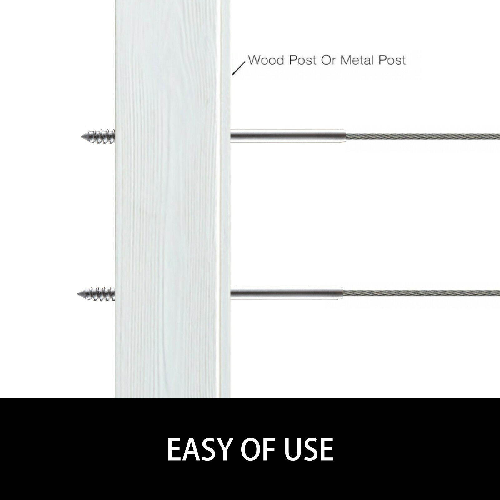 105 pack Cable Railing Swage T316 Stainless Steel Railing 3/16'' Lag Screw End