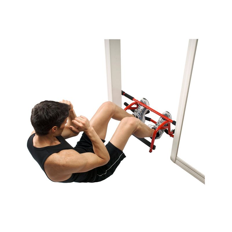 GoFit Elevated Chin Up Station - Red/Black