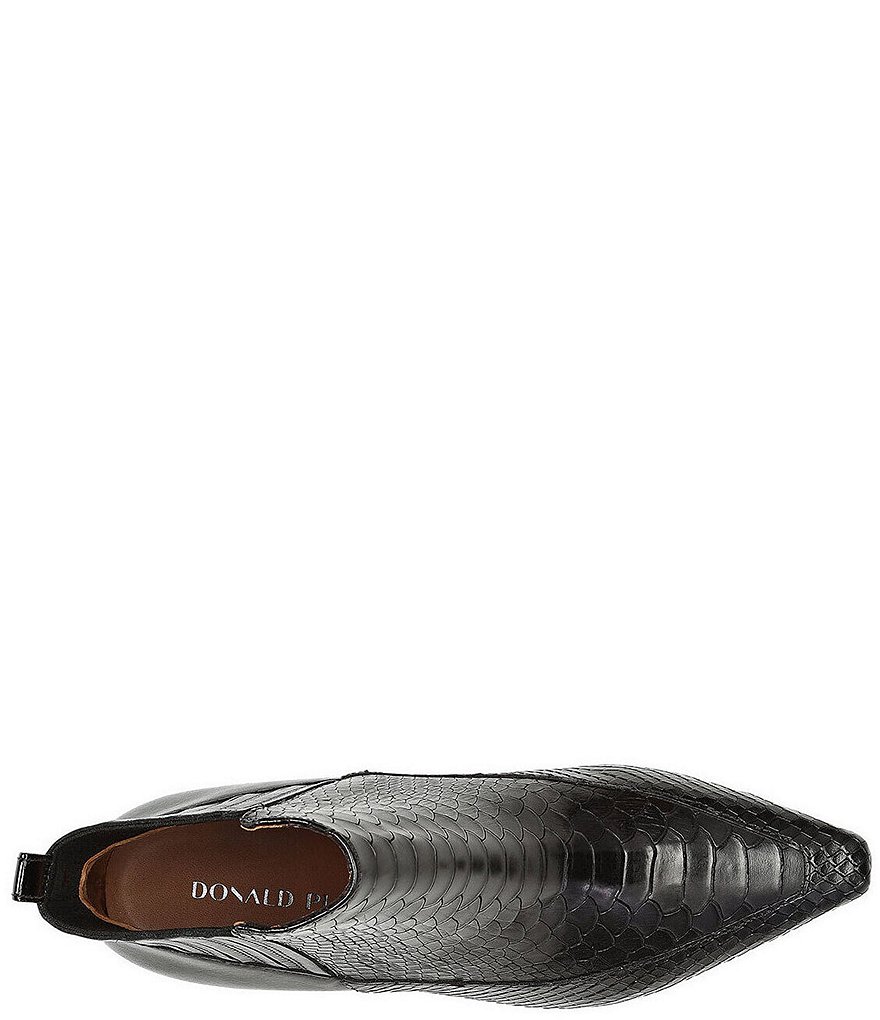 Donald Pliner Willim Snake Embossed Leather Dress Booties