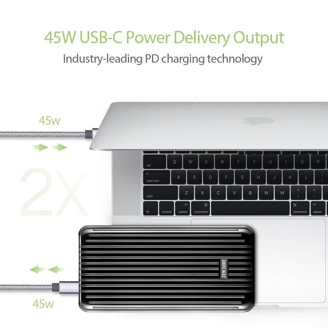 Zendure A6PD 20,100 mAh Portable Charger with USB-c input/output - Black