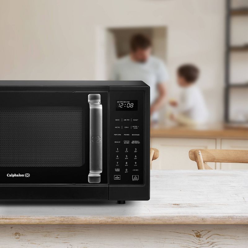 Calphalon 1.3 cu ft 1000W Air Fry Microwave Oven - Matte Black