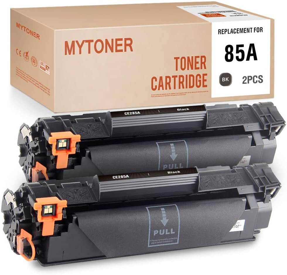 MYTONER Compatible Toner Cartridge Replacement for HP 85A CE285A for Laserjet Pro P1102w P1102 M1212nf Multifunction Ink Toner Printer (Black, 2-Pack)