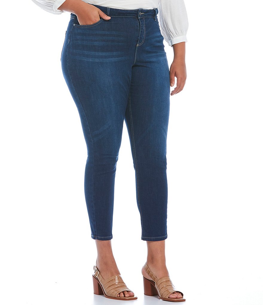 Ruby Rd. Plus Size Super Soft Stretch Denim Straight Leg Jeans