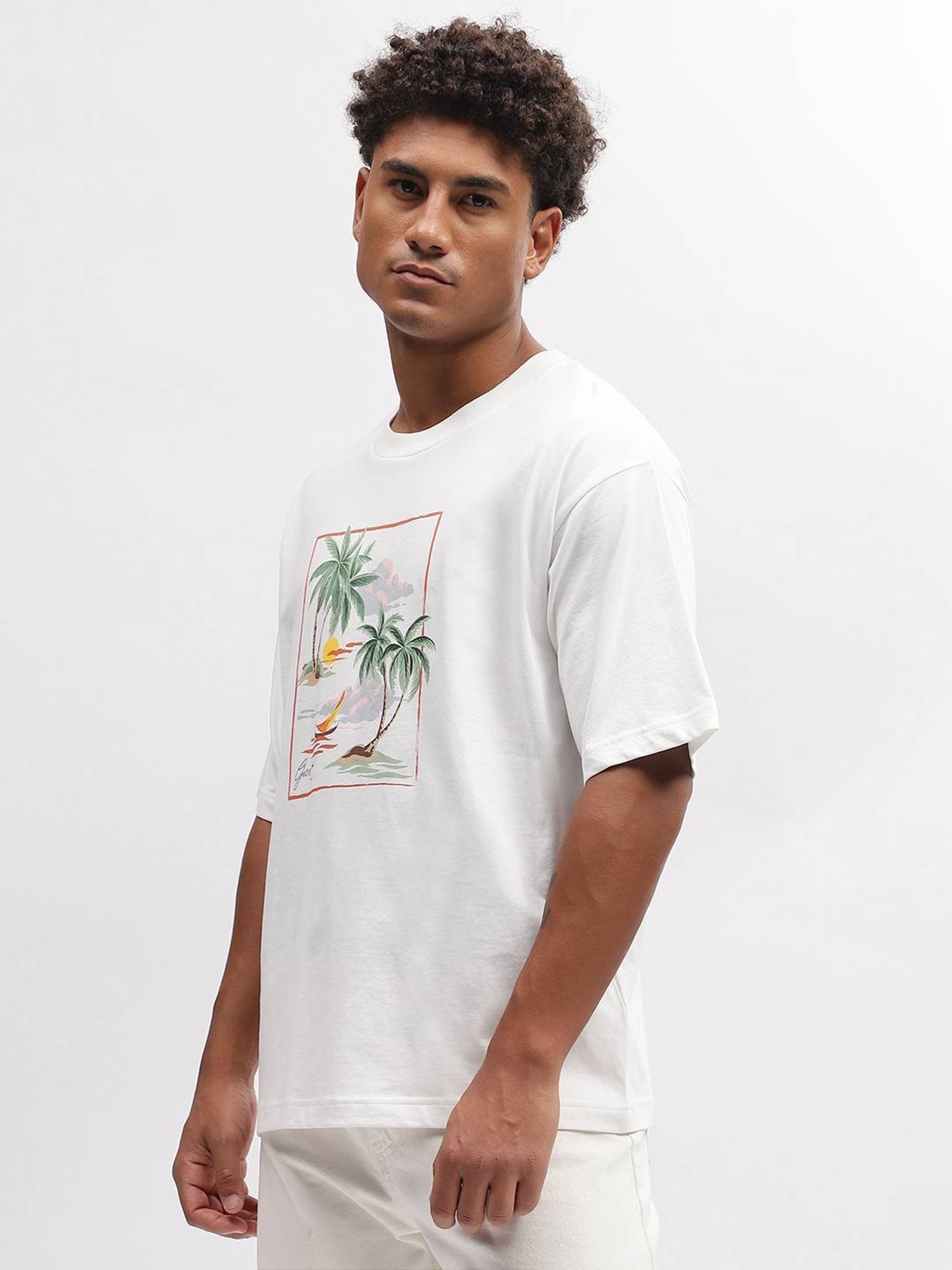 GANT Printed Round Neck Relaxed Fit T-Shirt