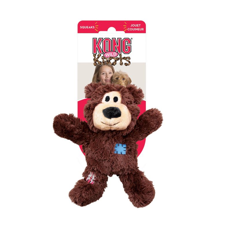 KONG Wild Knots Bear Dog Toy - Brown - XS